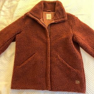 Rip curl burgundy Sherpa jacket
